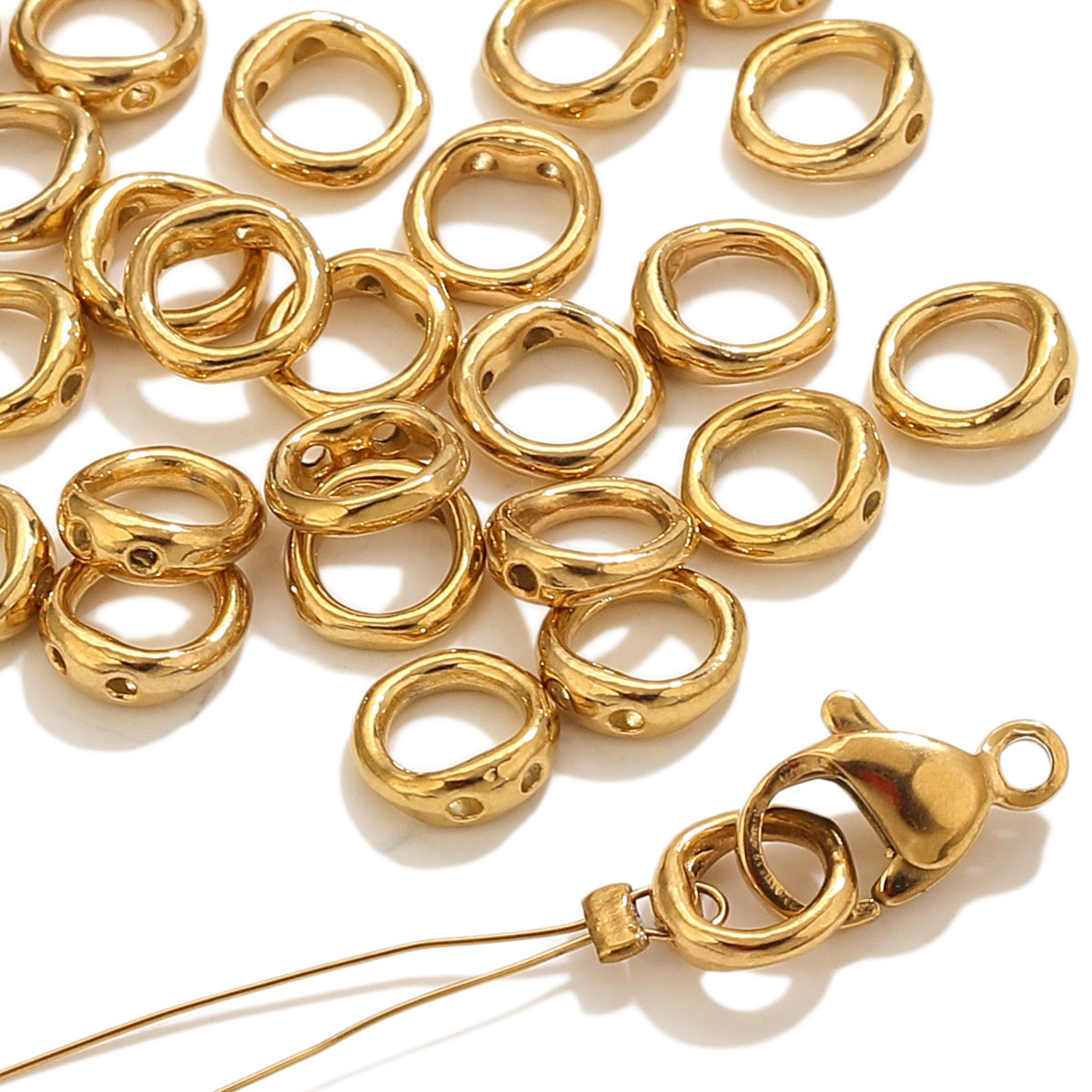 Pearl Necklace - 20 peças de Fechos de Aço