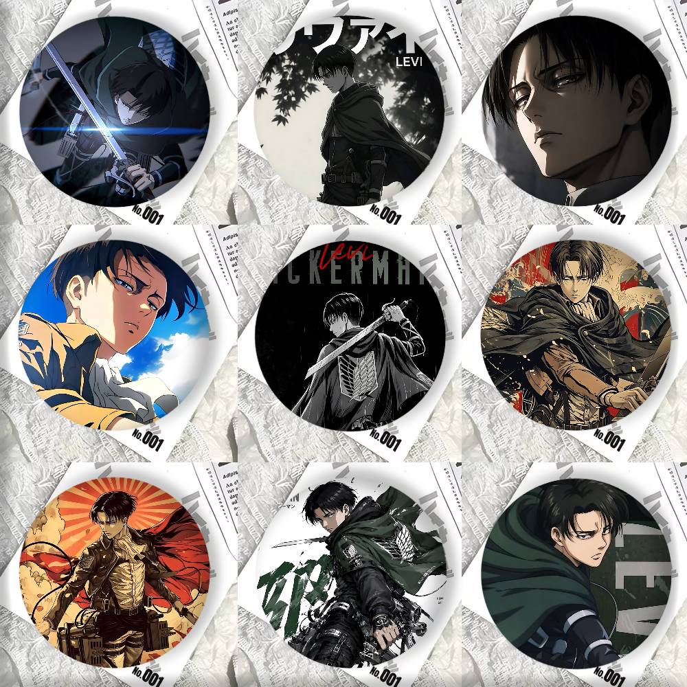 Levi Jewelry & Watches Inc - Broche Redondo de Anime Levi Ackerman