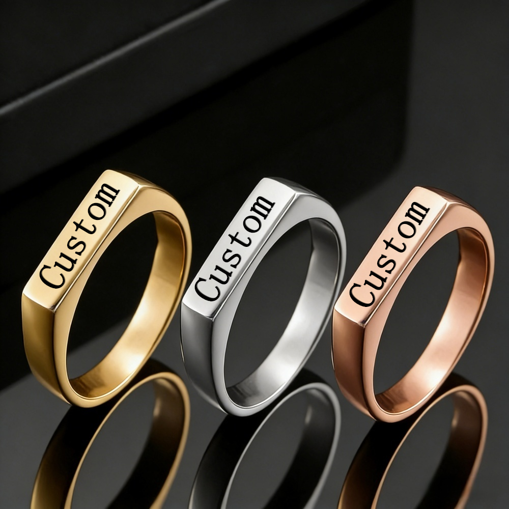 Statement Cocktail Ring - Anel Personalizado com Nome e Foto