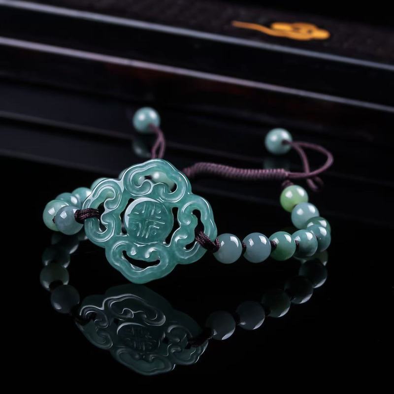 Jewelry & Watches Review - Pulseira de Jadeíta Natural Grau A,
