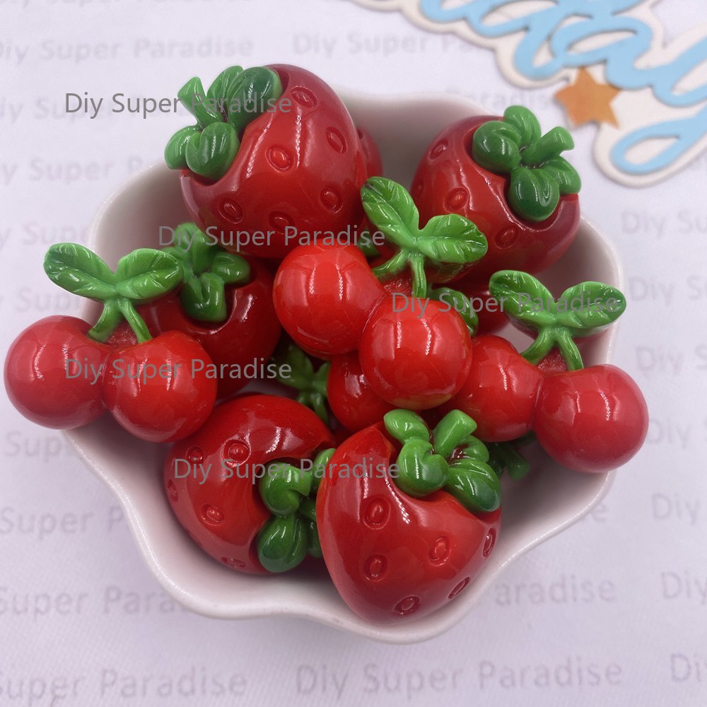 Paradise Jewelry & Watches Llc Miami - 8 pçs resina kawaii colorido vermelho