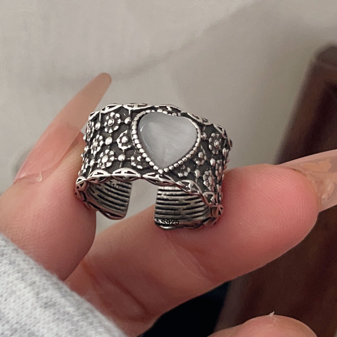 Statement Cocktail Ring - 925 anéis de prata esterlina para