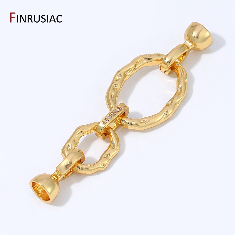 Pearl Necklace - Fecho Conector Oval de Latão Banhado