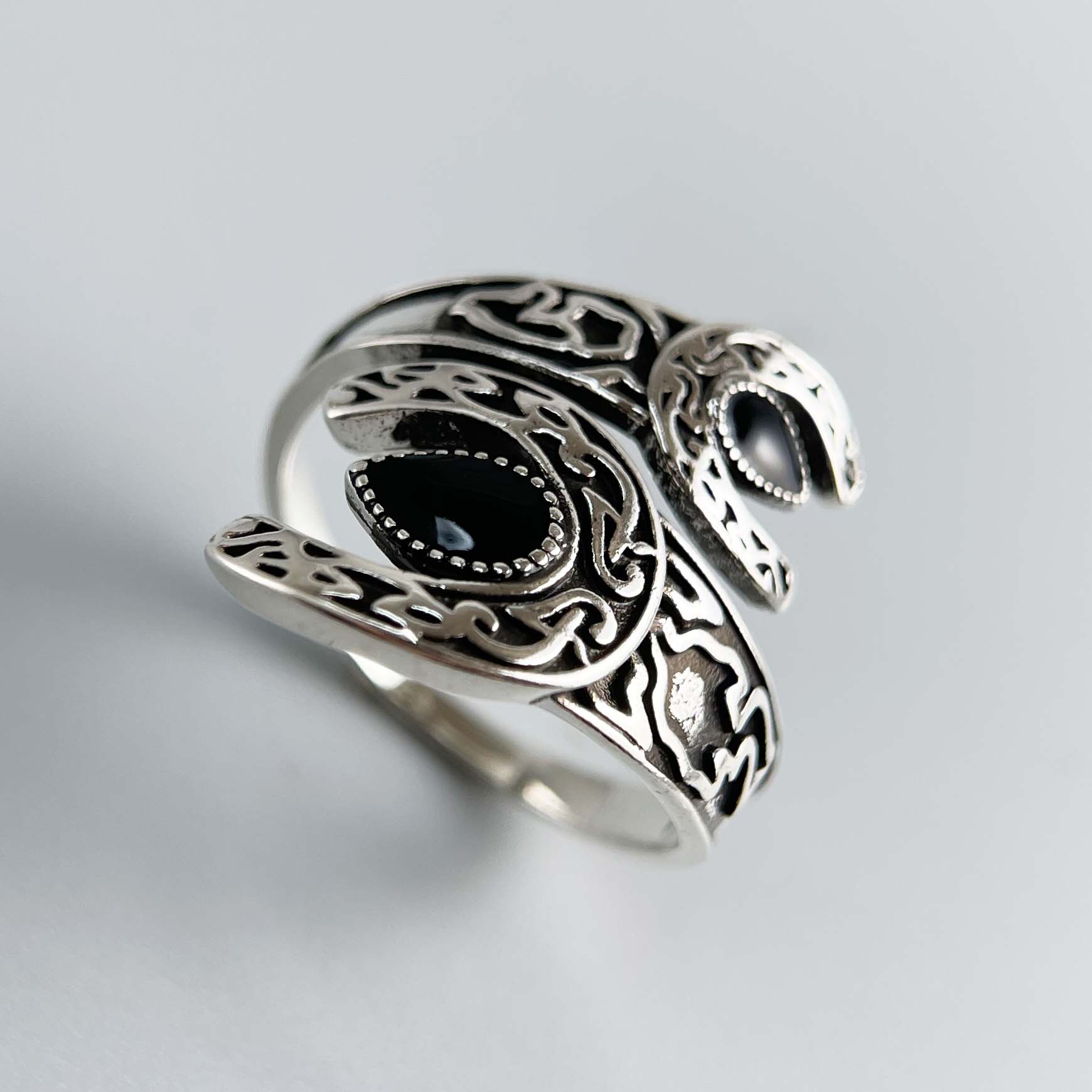 Statement Cocktail Ring - 925 anéis de prata esterlina para