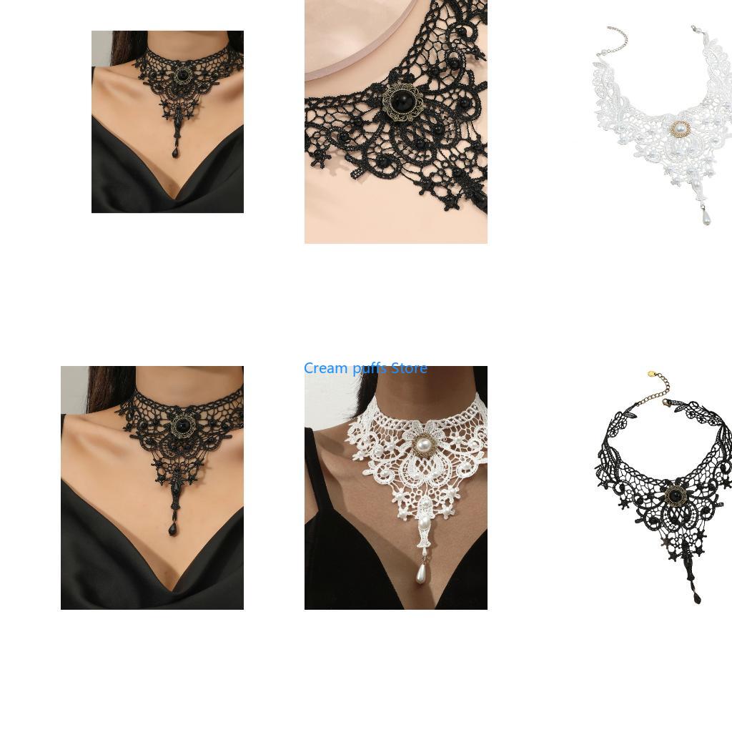 50le gargantilha renda colares - Crystal Choker Necklace avaliação e preço
