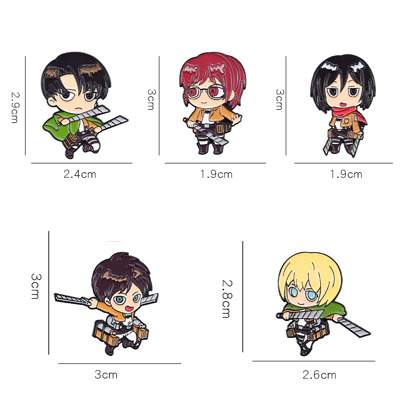 Eren chibi alfinetes esmaltado - Levi Jewelry & Watches Inc avaliação e preço