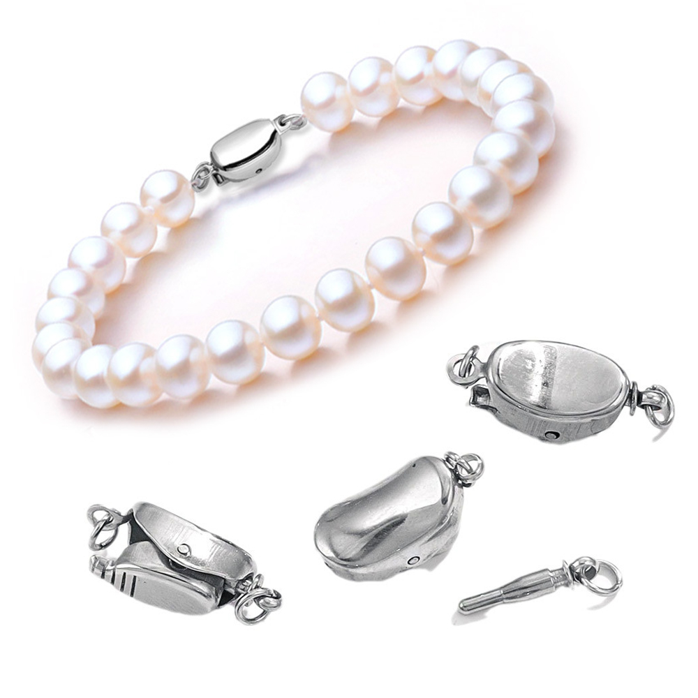 5 pçs titânio aço colar fivela - Pearl Necklace avaliação e preço