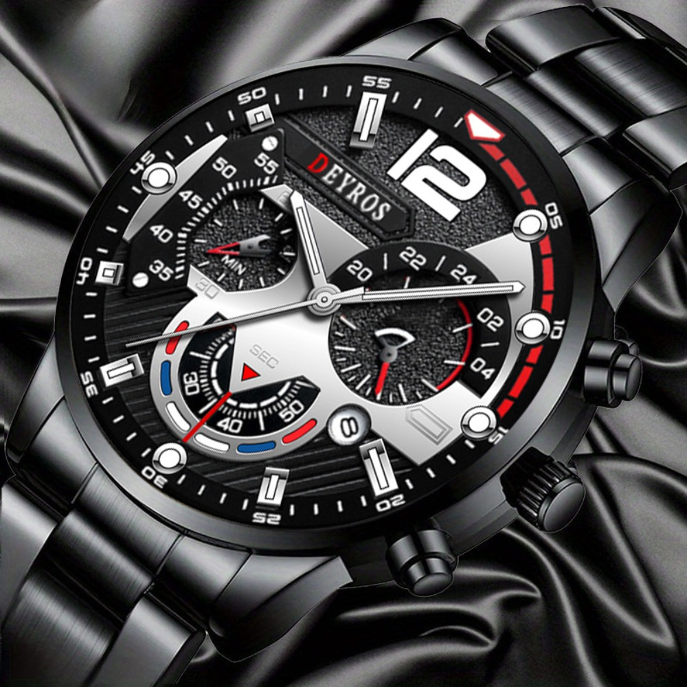 3 pçs/set moda masculina relóg - Best Jewelry Watches For Men avaliação e preço