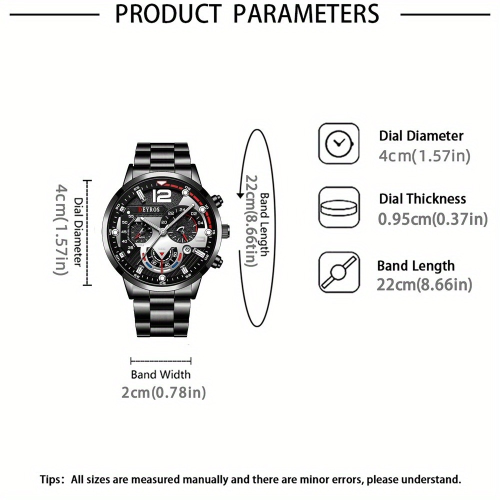 3 pçs/set moda masculina relóg - Best Jewelry Watches For Men avaliação e preço