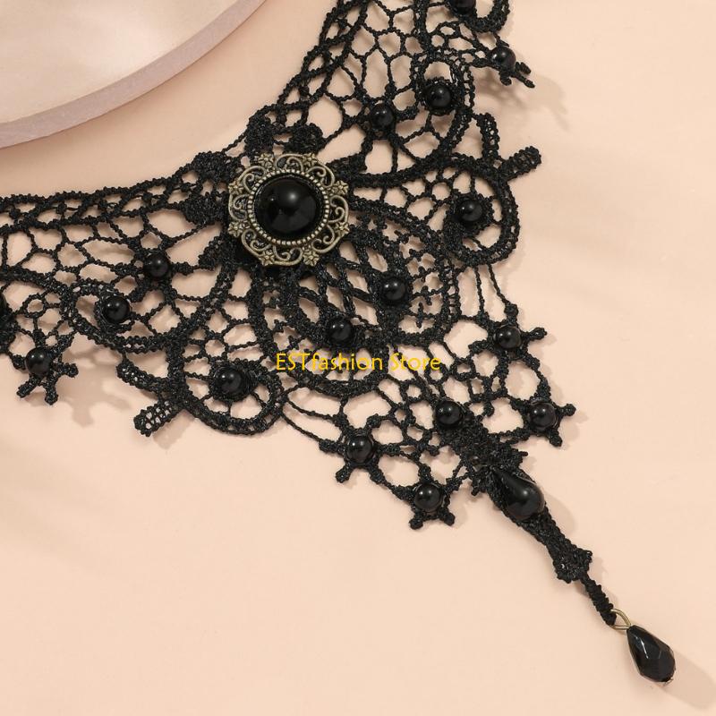 Y5gc gargantilha renda gótica  - Crystal Choker Necklace avaliação e preço