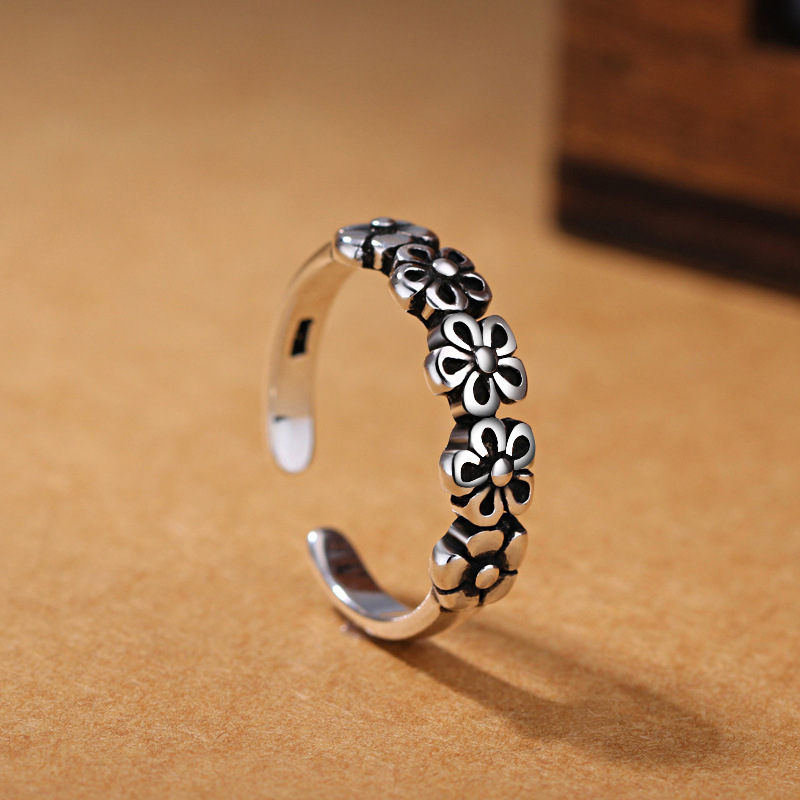 Anéis Ajustáveis Flor Retro pa - Statement Cocktail Ring avaliação e preço