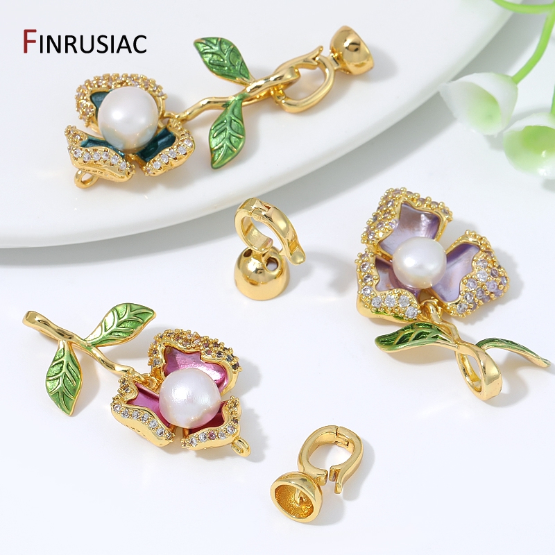 Fecho de Flor em Latão Banhado - Pearl Necklace avaliação e preço