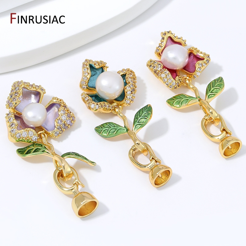 Fecho de Flor em Latão Banhado - Pearl Necklace avaliação e preço