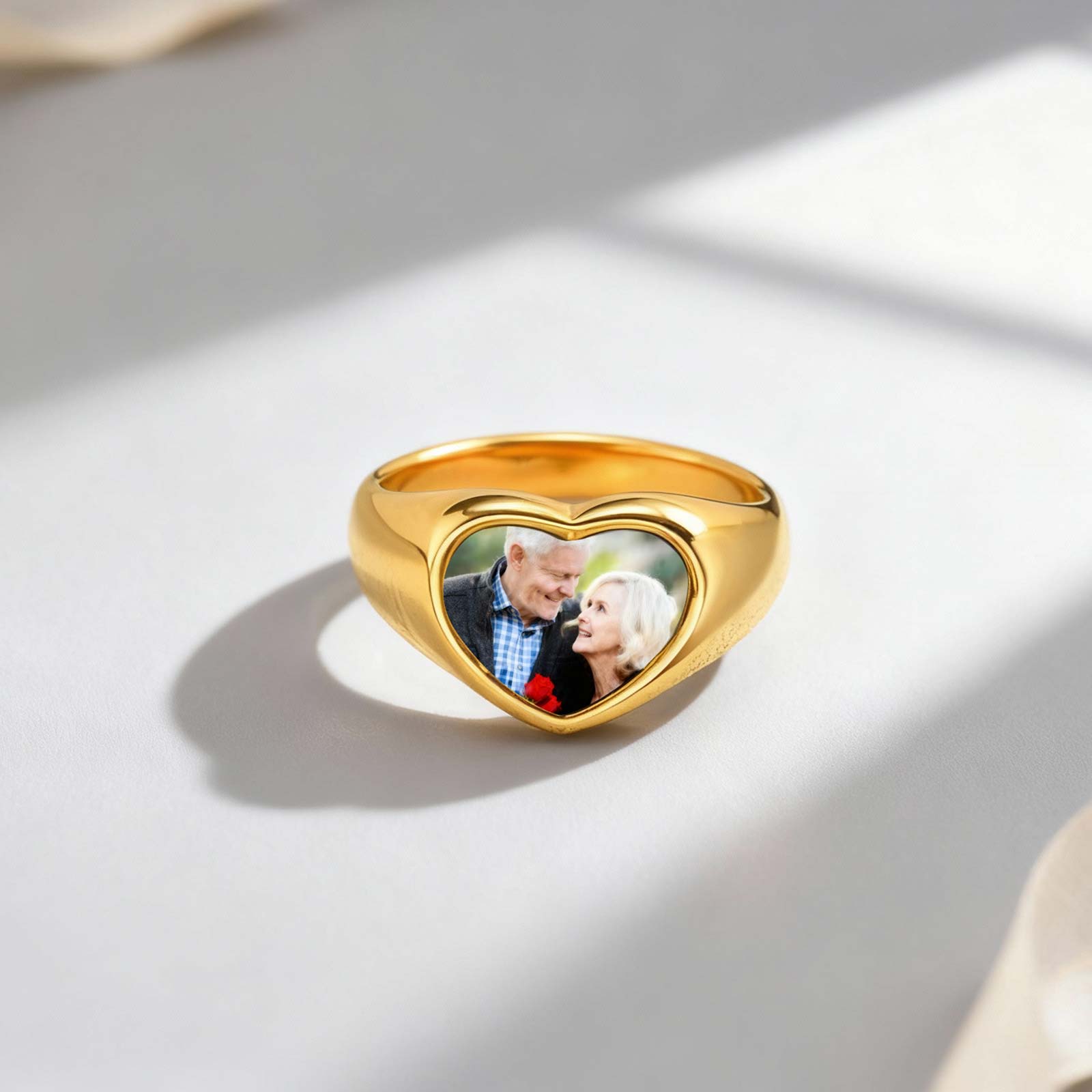Anel de sinete com foto person - Statement Cocktail Ring avaliação e preço