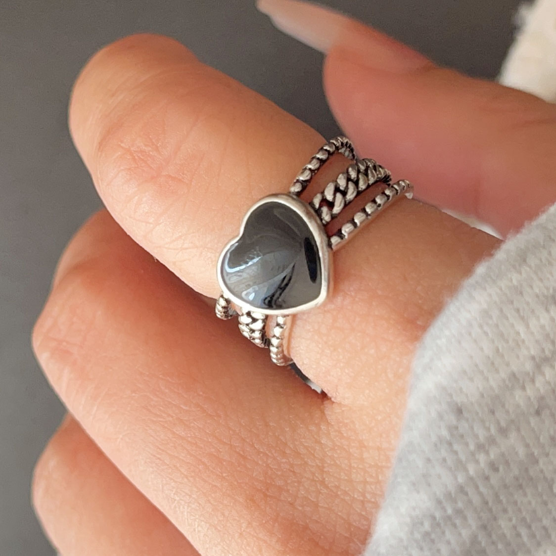 925 anéis de prata esterlina p - Statement Cocktail Ring avaliação e preço