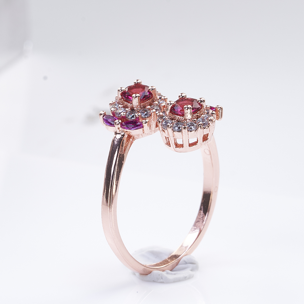 Anel de pedra preciosa rubi pa - Statement Cocktail Ring avaliação e preço