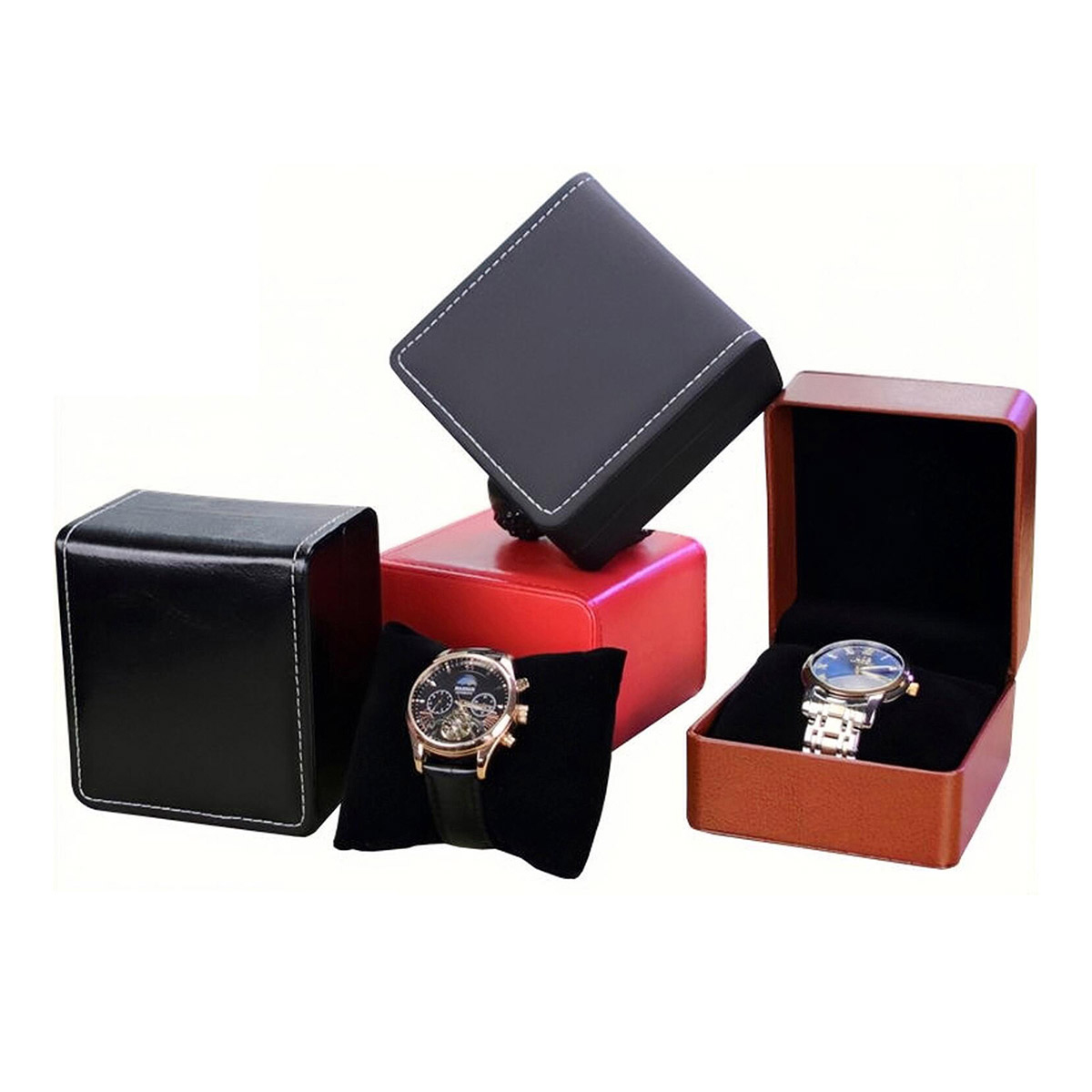 Moda couro caixa de relógio ca - Best Jewelry Watches For Men avaliação e preço
