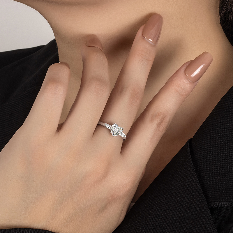 Perfeito 1ct coração corte moi - Statement Cocktail Ring avaliação e preço