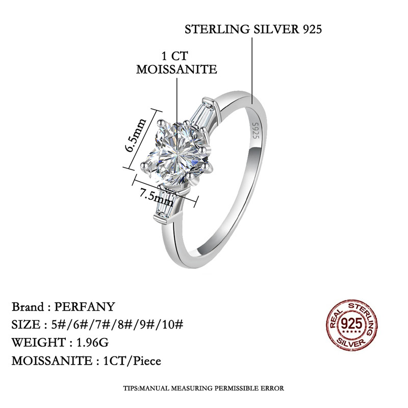 Perfeito 1ct coração corte moi - Statement Cocktail Ring avaliação e preço