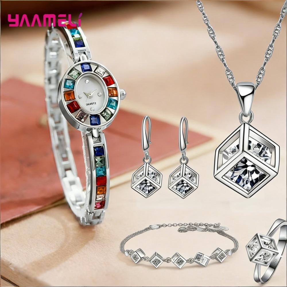 Conjunto Luxuoso de Colar, Bri - Best Jewelry Watches For Men avaliação e preço