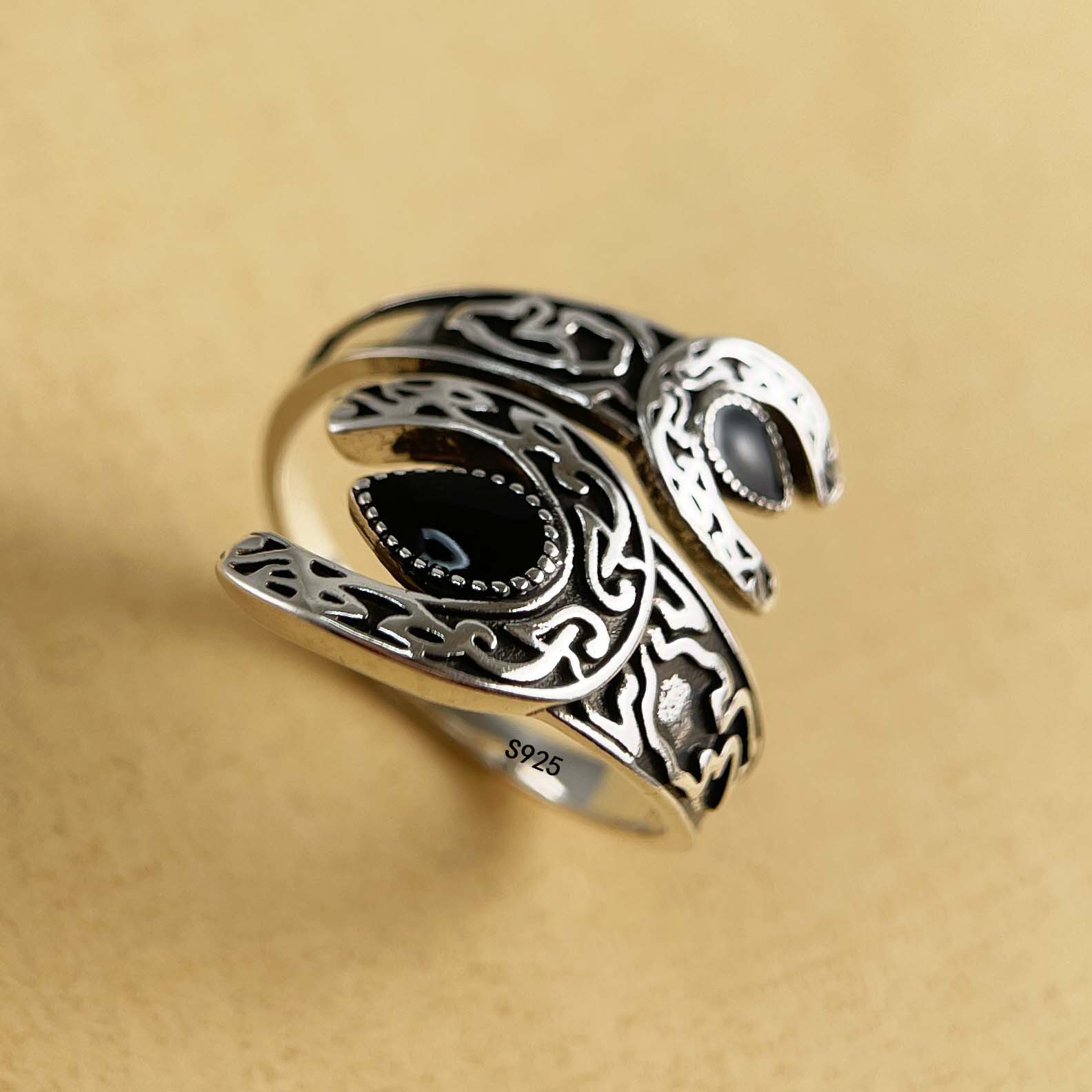 925 anéis de prata esterlina p - Statement Cocktail Ring avaliação e preço