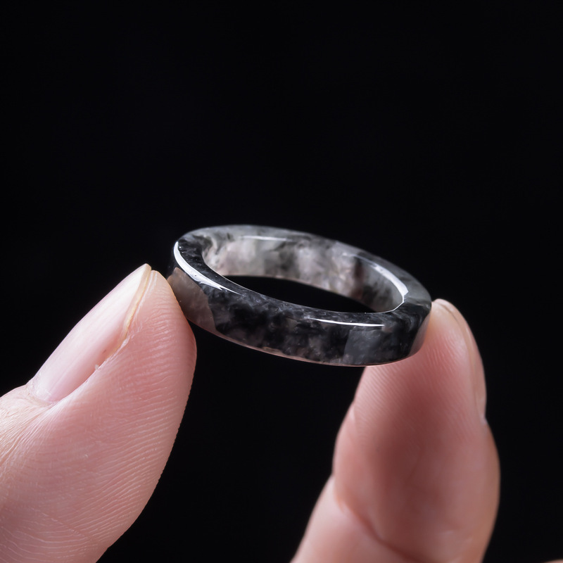 Anel de jadeíta negra tipo gel - Jewelry & Watches Review avaliação e preço